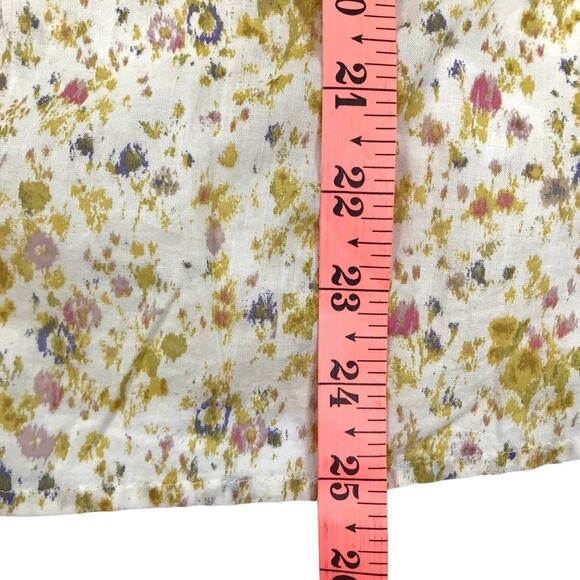 J. CREW Cotton-Voile Button-Front Top Women XL Soft Posies Cottage Fairy Preppy - Picture 13 of 14